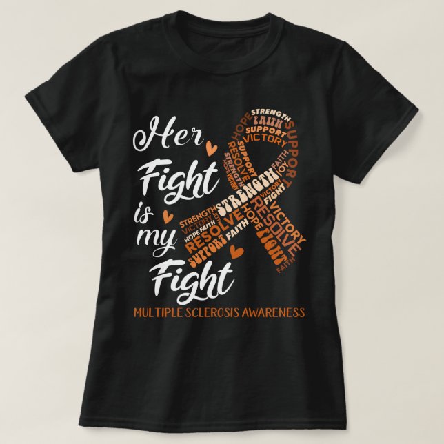 T-shirt Sensibilisation à la sclérose en plaques Son comba (Design devant)