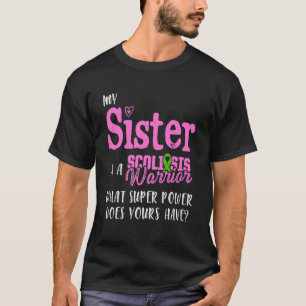 T-shirt Sensibilisation à la Scoliose Guerrier Scoliotique