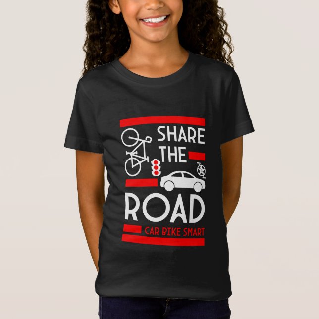 T-Shirt Sensibilisation à la sécurité routière à vélo (Devant)