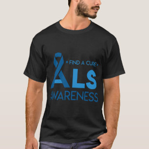 T-shirt Sensibilisation à la SLA en mai Ruban bleu