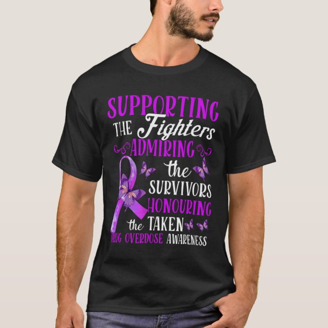 T-shirt Sensibilisation À La Surdose De Drogue Belle Et Su (Devant)