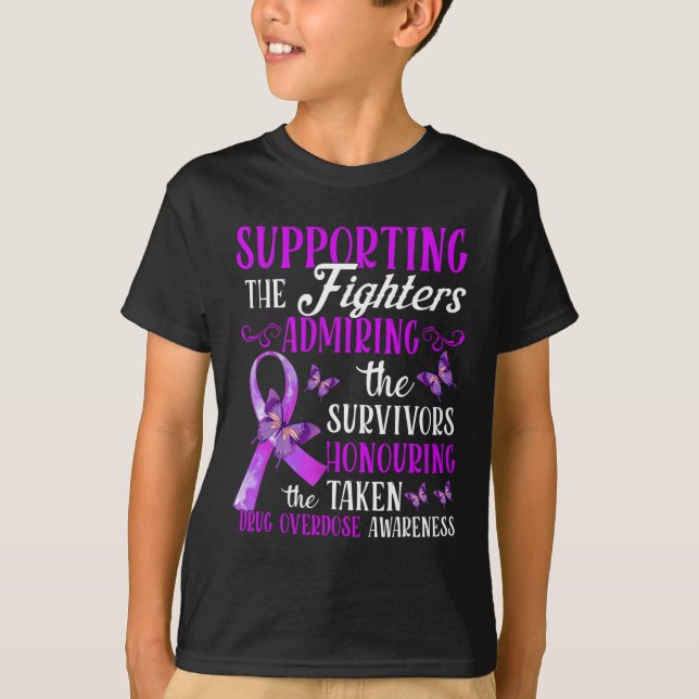 T-shirt Sensibilisation À La Surdose De Drogue Belle Et Su (Devant)