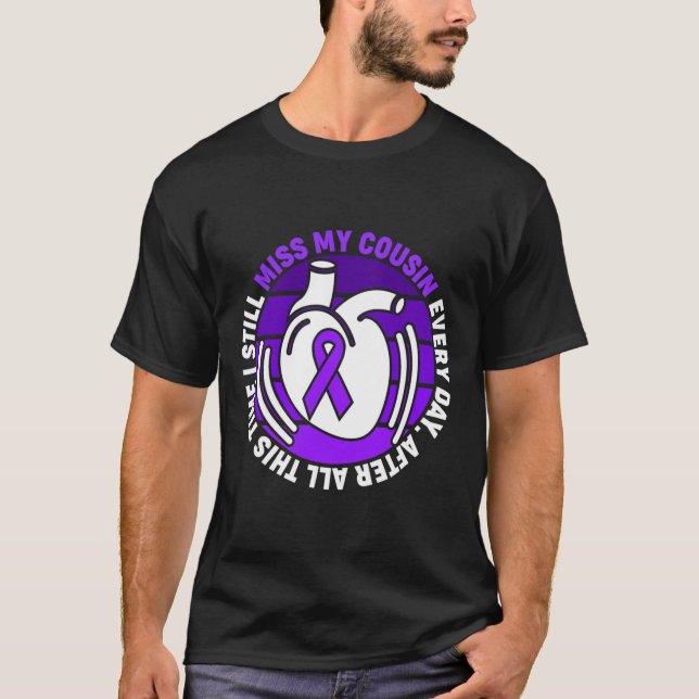 T-shirt Sensibilisation à la surdose de ruban pourpre Miss (Devant)