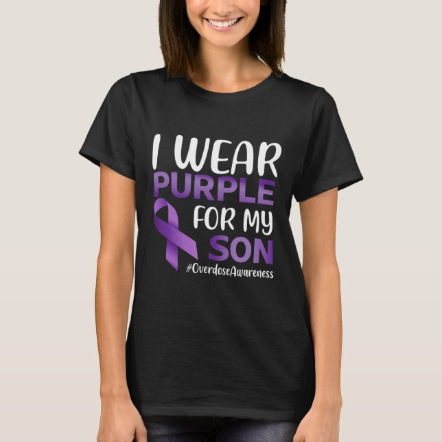 T-shirt Sensibilisation à la surdose Je porte le pourpre p (Devant)