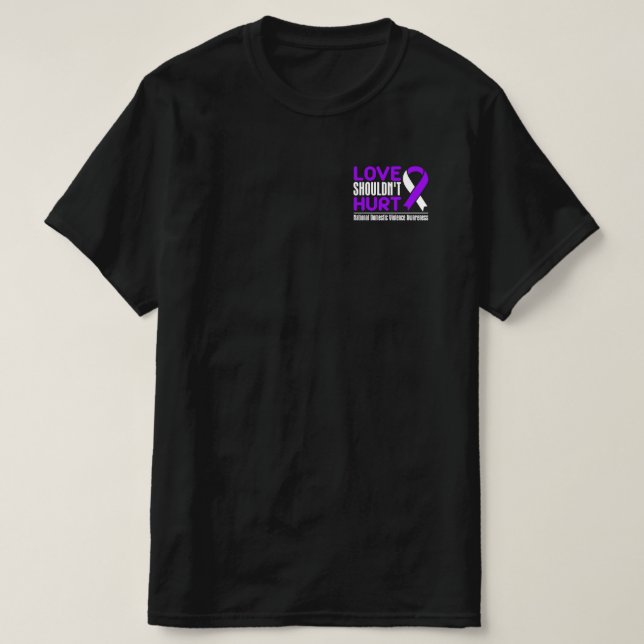 T-shirt Sensibilisation à la violence domestique - L'amour (Design devant)