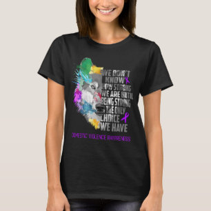 T-shirt Sensibilisation à la violence familiale Ribbon Cad