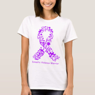 T-shirt Sensibilisation à la violence familiale Ribbon Cad