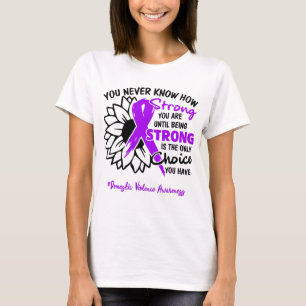 T-shirt Sensibilisation à la violence familiale Ribbon Cad