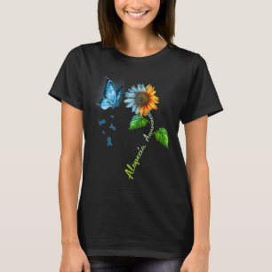 T-shirt Sensibilisation à l'alopécie du tournesol papillon