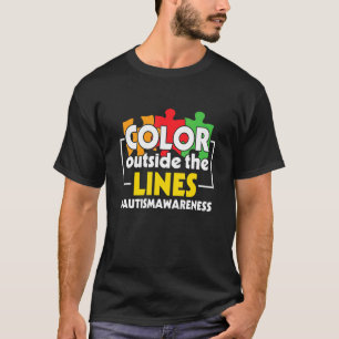T-shirt Sensibilisation à l'autisme, Colorier en dehors de