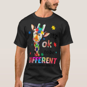 T-shirt Sensibilisation à l'autisme Girafeau Mignon Animal
