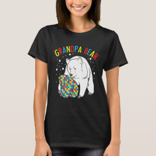 T-shirt Sensibilisation à l'autisme Grand-Père Ours pour h