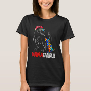 T-shirt Sensibilisation à l'autisme Mamasaurus Mama Dinosa