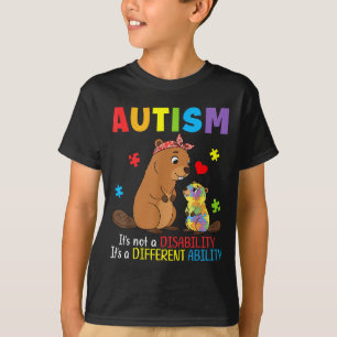 T-shirt Sensibilisation à l'autisme Mère Castor Capacité D
