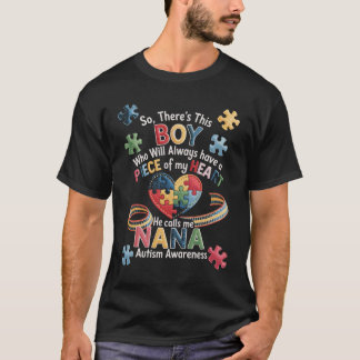 T-shirt Sensibilisation à l'autisme Nana Puzzle Cœur Cadea