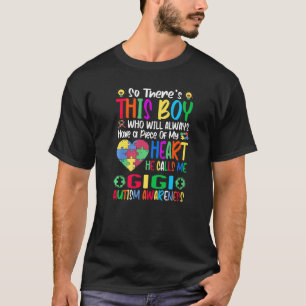 T-shirt Sensibilisation à l'autisme Puzzle Autistique Moti