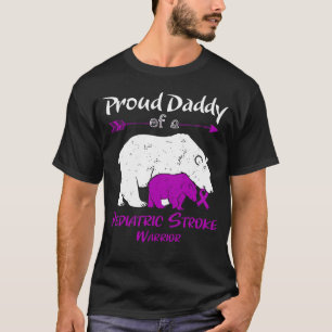 T-shirt Sensibilisation à l'AVC pédiatrique de Papa Ours F
