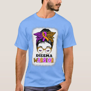 T-shirt Sensibilisation à l'eczéma Messy Bun Lavande et Or