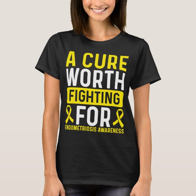 T-shirt Sensibilisation à l'endométriose Ruban Cure Surviv (Devant)