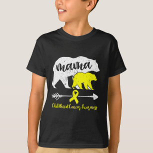 T-shirt Sensibilisation à l'enfance au cancer Mama Soutien