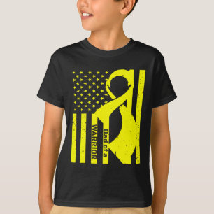 T-shirt Sensibilisation à l'enfance au cancer Papa d'un av