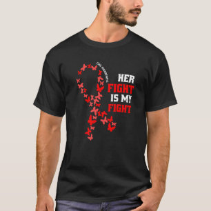T-shirt Sensibilisation À L'Enfant Porter Rouge Son Combat