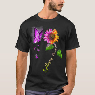T-shirt Sensibilisation à l'épilepsie du tournesol papil