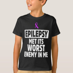 T-shirt Sensibilisation à l'épilepsie Ennemi Epileptique G