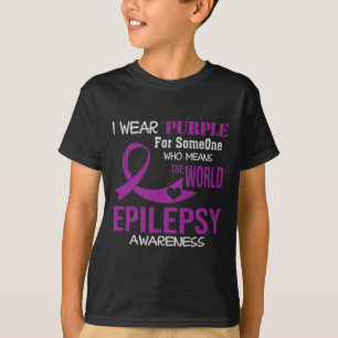 T-shirt Sensibilisation À L'Épilepsie Je Porte Du Violet P