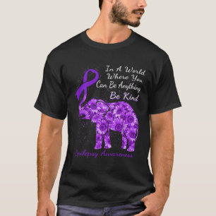 T-shirt Sensibilisation à l'épilepsie Tournesol éléphant ê
