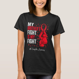 T-shirt Sensibilisation à l'hémophilie du frère du ruban r