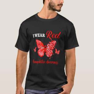T-shirt Sensibilisation à l'hémophilie Je porte le papillo