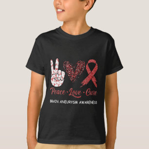 T-shirt Sensibilisation à l'neurysme cérébral Paix Amour C