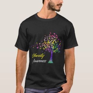 T-shirt Sensibilisation à l'obésité des rubans d'arbre T