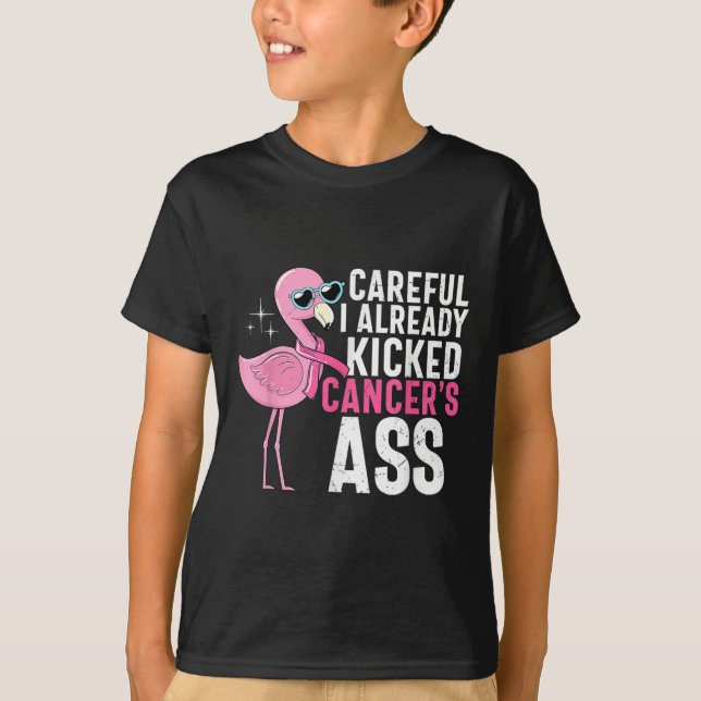 T-shirt Sensibilisation au cancer Attention J'Ai Déjà Comm (Devant)