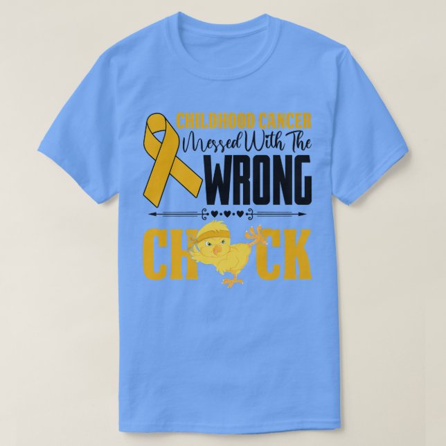 T-shirt Sensibilisation Au Cancer Chez L'Enfance Messagée  (Design devant)