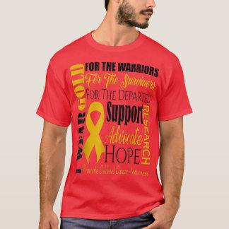 T-shirt Sensibilisation au cancer chez l'enfant L'or pour 