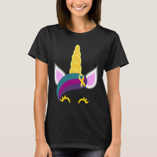 T-shirt Sensibilisation au cancer chez l'enfant Unicorn Ru