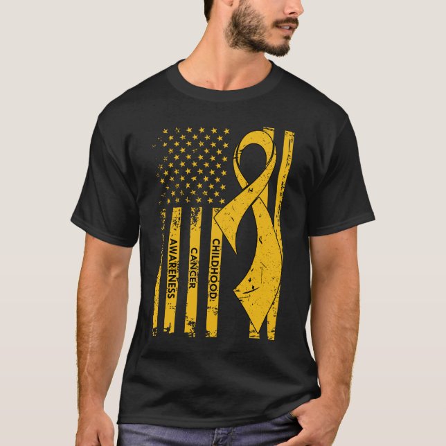 T-shirt Sensibilisation au cancer chez les enfants (Devant)