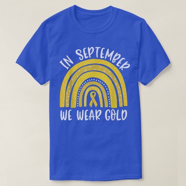T-shirt Sensibilisation au cancer chez les enfants Arc en  (Design devant)