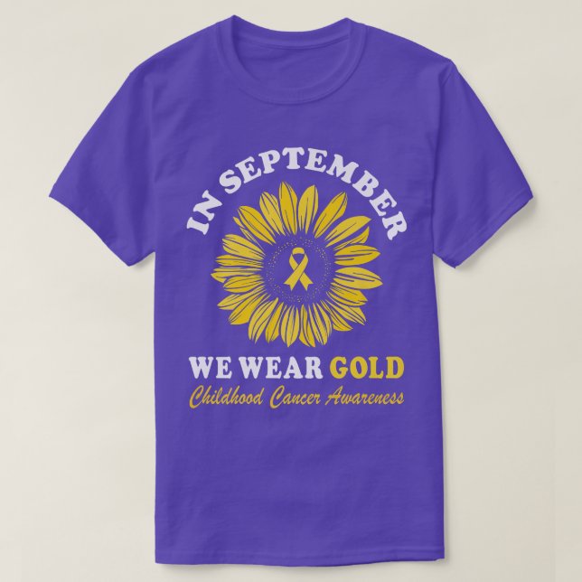 T-shirt Sensibilisation au cancer chez les enfants En Sept (Design devant)