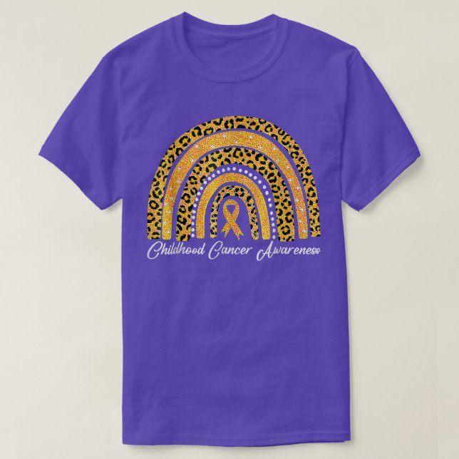 T-shirt Sensibilisation au cancer chez les enfants Léopard (Design devant)