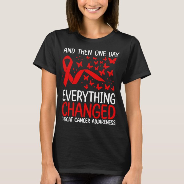 T-shirt Sensibilisation au cancer de la gorge Mois du canc (Devant)