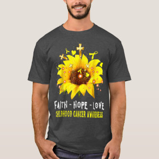 T-shirt Sensibilisation au cancer de l'enfance Foi Espoir 