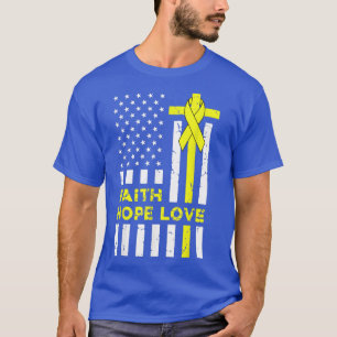 T-shirt Sensibilisation au cancer de l'enfance Foi Espoir 