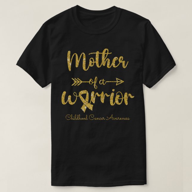 T-shirt Sensibilisation au cancer de l'enfance Mère d'un g (Design devant)
