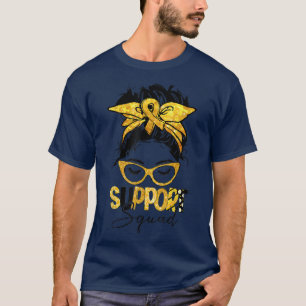 T-shirt Sensibilisation au cancer de l'enfance Messy Bun G