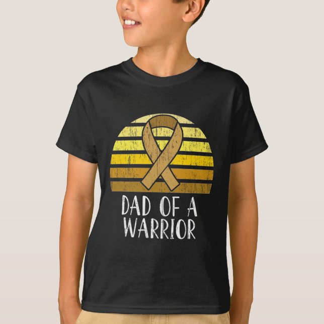 T-shirt Sensibilisation au cancer de l'enfance Papa d'un g (Devant)
