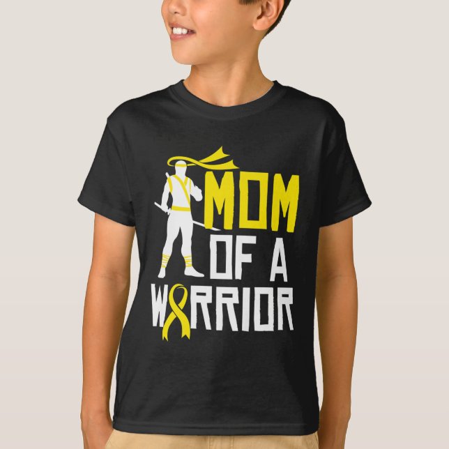T-shirt Sensibilisation au cancer de l'enfance Ruban d'or  (Devant)