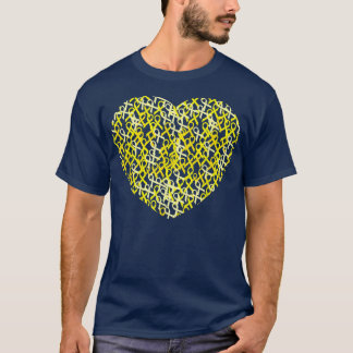 T-shirt Sensibilisation au cancer de l'enfance Ruban jaune
